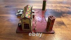 Vintage 1920s/1930s Marx Roadside Rest Stop Service Gas Station Tin Litho Toy