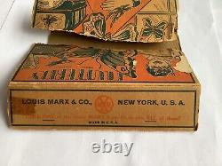 Vintage 1920s MARX USA Tin Litho Celluloid'FLUTTERFLY' Butterfly Box WORKS
