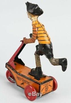 Vintage 1920s Marx Smitty Scooter Tin Wind Up Toy