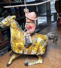 Vintage 1925 MARX Tin Lithographed & Celluloid RIDE'EM COWBOY Wind-up Toy