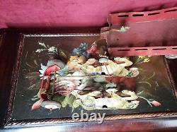 Vintage 1930'S MARX Wind Up Tin Litho Horse Drawn Wagon and Rider