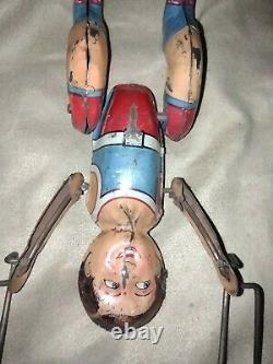 Vintage 1930's LOUIS MARX & Co. New York Acrobat Tin Wind-Up Toy with Patent P