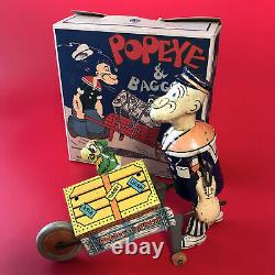 Vintage 1930's Linemar Marx POPEYE EXPRESS Wind-UP Tin Litho withCaged PARROT