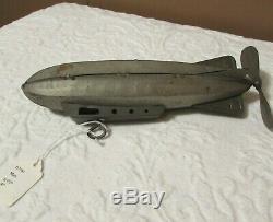 Vintage 1930's MARX Tin Wind Up Graf Zeppelin Toy Nice Rare 10 Tin Toy