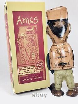 Vintage 1930's Marx Amos 11 Walker Fixed Eyes Version with Box
