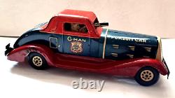 Vintage 1930's Marx Clockwork G-man Pursuit Car Windup Tin Toy