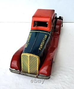 Vintage 1930's Marx Clockwork G-man Pursuit Car Windup Tin Toy