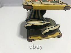 Vintage 1930's Marx Popeye Wind-Up Toy Parrot Bird Cage Tin Litho RARE Working