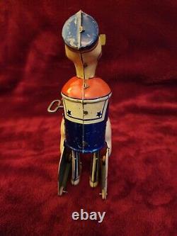 Vintage 1930's Marx Popeye withParrot Cages Wind-Up Tin Litho Toy Working withKey