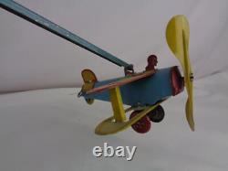 Vintage 1930's Marx Tin Litho SKY FLYER Wind-Up Toy- Complete & working- NICE