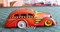 Vintage 1930's Marx Tricky Taxi Tin Wind Up With Box Working Video