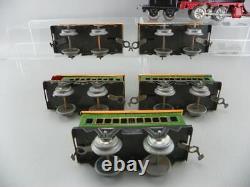 Vintage 1930's PreWar MARX O Tin Electric Steam Locomotive & Joy Line Coach Set