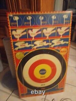 Vintage 1930s 40s Marx Co. Midway Shooting Gallery Metal Tin Target Game 27x16