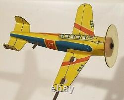 Vintage 1930s MARX Toys Glendale Honeymoon Express Wind Up Tin Train & Plane