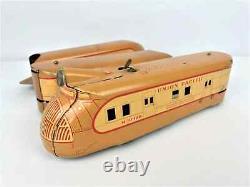 Vintage 1930s Marx M-10000 Tin Litho Union Pacific 3-Piece Wind Up Train Set Toy