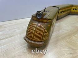 Vintage 1930s Marx M-10000 Tin Litho Union Pacific 4 Piece Wind Up Train Set Toy