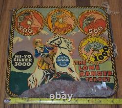 Vintage 1930s Marx Tin Litho LONE RANGER Western DOUBLE TARGET DART GAME in BOX