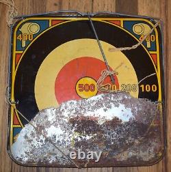 Vintage 1930s Marx Tin Litho LONE RANGER Western DOUBLE TARGET DART GAME in BOX