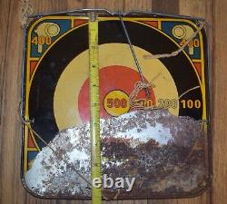 Vintage 1930s Marx Tin Litho LONE RANGER Western DOUBLE TARGET DART GAME in BOX