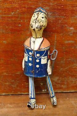 Vintage 1935 Louis Marx & Co Tin Windup POPEYE Wind-Up Metal Toy Works