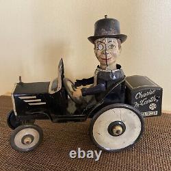 Vintage 1938 Charlie McCarthy Benzine Buggy Marx Wind-up Tin Toy