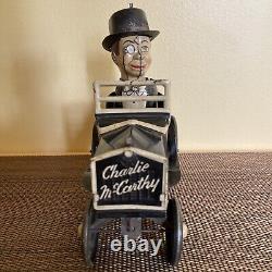 Vintage 1938 Charlie McCarthy Benzine Buggy Marx Wind-up Tin Toy