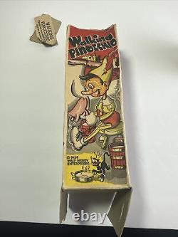 Vintage 1939 MARX Tin Litho 8 1/2 Walking PINOCCHIO by Walt Disney Ent