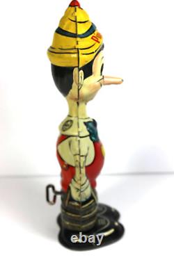 Vintage 1939 MARX wind-up tin litho 8 1/2 Walking PINOCCHIO Walt Disney Ent