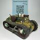Vintage 1940's E12 Fighting Tank Tin Litho Wind Up Toy