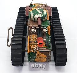 Vintage 1940's Marx E12 Fighting Tank Tin Litho Wind Up Toy