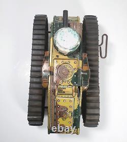 Vintage 1940's Marx E12 Fighting Tank Tin Litho Wind Up Toy