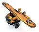 Vintage 1940's Marx Looping Rollover USAF Airplane Tin Litho Wind Up Toy