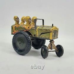 Vintage 1940's Marx Military Jumpin Jeep Tin Wind Up Excellent Condition