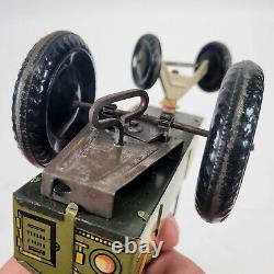 Vintage 1940's Marx Military Jumpin Jeep Tin Wind Up Excellent Condition