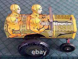 Vintage 1940's Marx Military Tin Wind Up Jeep Excellent To Near Mint Condition