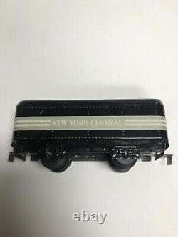 Vintage 1940's Marx Tin Wind Up Train Tracks Engine 3 Cars New York Pennsylvania