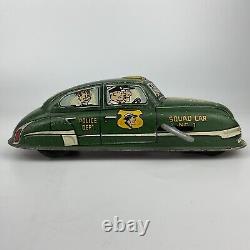 Vintage 1940s Marx Dick Tracey Police Station & Squad Car Tin Litho Windup Nice