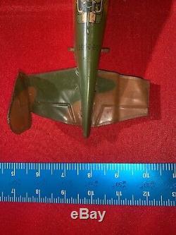 Vintage 1940s Marx Tin Litho Army Military Plane Airplane Toy Camo 65A
