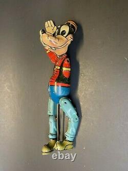 Vintage 1947 Marx Walt Disneys Donald Duck Duet Goofy Figure Tin Wind Up Toy
