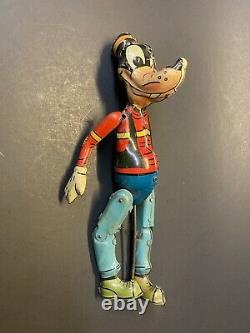 Vintage 1947 Marx Walt Disneys Donald Duck Duet Goofy Figure Tin Wind Up Toy