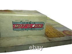 Vintage 1949 Magic Moto-run -Motion Tin Toy Vibrating Lou Marx & Co. Model 1000