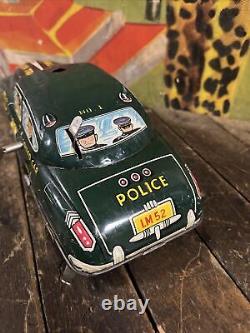 Vintage 1949 Marx Dick Tracy Wind Up Squad Car Litho Tin Police Cops Wyandotte