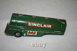 Vintage 1950-60's Line-Mar Marx Tin Litho Sinclair Oil Toy Semi Gas Tanker