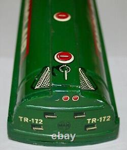 Vintage 1950-60's Line-Mar Marx Tin Litho Sinclair Oil Toy Semi Gas Tanker