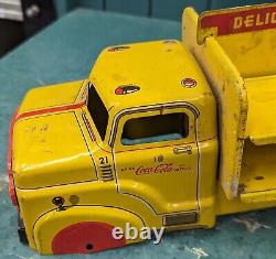 Vintage 1950'S Era Marx Tin Toy Coca-Cola Delivery Truck, READ DESCRIPTION