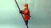 Vintage 1950 S Marx Climbing Fireman Tin Litho Windup Toy