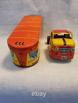 Vintage 1950'S Marx Litho Marcrest Livestock Lines Delivery Truck Tin Toy Set