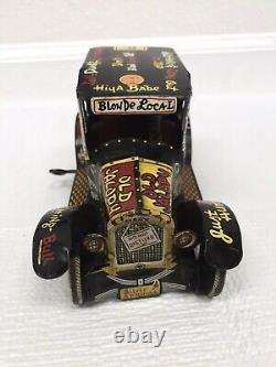 Vintage 1950's MARX Old Jalopy Tin Toy Wind-Up Car Works VERY GOOD CONDITION