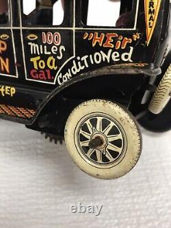 Vintage 1950's MARX Old Jalopy Tin Toy Wind-Up Car Works VERY GOOD CONDITION