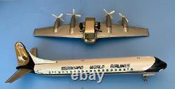 Vintage 1950's MARX Seaboard World Airlines 15in Tin Airplane RARE Canada
